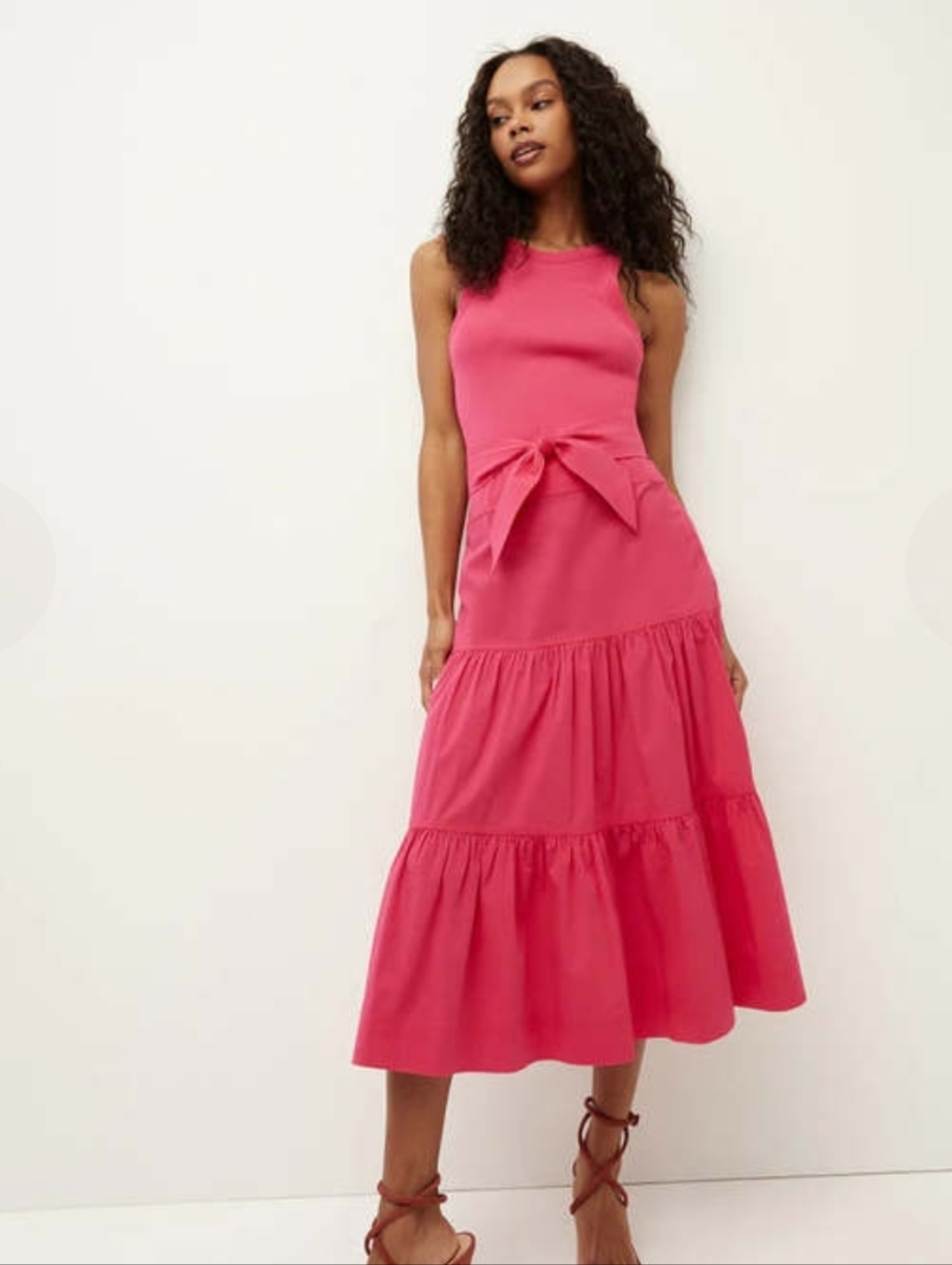 Nwt Veronica Beard Austyn Tiered Midi Dress- Sz M